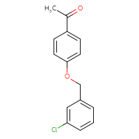 Chemical structure of 1-{4-[(3-chlorophenyl)methoxy]phenyl}ethan-1-one - CSSB00000481209