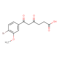 Chemical structure of 6-(4-bromo-3-methoxyphenyl)-4,6-dioxohexanoic acid - CSSB21432495746