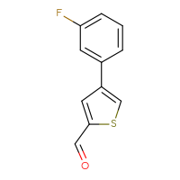 Chemical structure of 4-(3-fluorophenyl)thiophene-2-carbaldehyde - CSSB00000050974