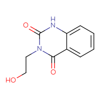 Chemical structure of 3-(2-hydroxyethyl)-1,2,3,4-tetrahydroquinazoline-2,4-dione - CSSB00000047627