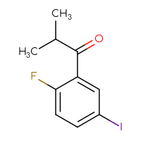 Chemical structure of 1-(2-fluoro-5-iodophenyl)-2-methylpropan-1-one - CSSB00137493271