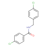 Chemical structure of 4-chloro-N-[(4-chlorophenyl)methyl]benzamide - CSSB00046087303