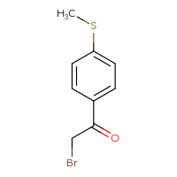 Chemical structure of 2-bromo-1-[4-(methylsulfanyl)phenyl]ethan-1-one - CSSB00011216809