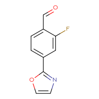 Chemical structure of 2-fluoro-4-(1,3-oxazol-2-yl)benzaldehyde - CSSB00015206079