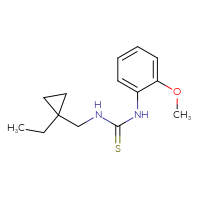 Chemical structure of 3-[(1-ethylcyclopropyl)methyl]-1-(2-methoxyphenyl)thiourea - CSSB02004874830