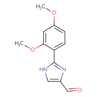 Chemical structure of 2-(2,4-dimethoxyphenyl)-1H-imidazole-4-carbaldehyde - CSSB02150270211