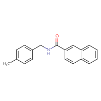 Chemical structure of N-[(4-methylphenyl)methyl]naphthalene-2-carboxamide - CSSB00026328596