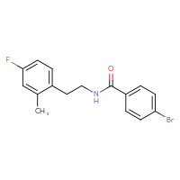 Chemical structure of 4-bromo-N-[2-(4-fluoro-2-methylphenyl)ethyl]benzamide - CSSB00035768210