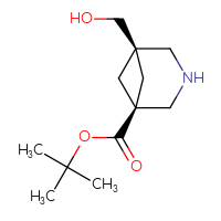 Chemical structure of tert-butyl (1s,5s)-5-(hydroxymethyl)-3-azabicyclo[3.1.1]heptane-1-carboxylate - CSSB06377738949