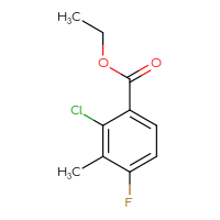 Chemical structure of ethyl 2-chloro-4-fluoro-3-methylbenzoate - CSSB00010203757