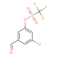Chemical structure of 3-chloro-5-formylphenyl trifluoromethanesulfonate - CSSB20976898097