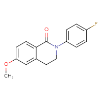 Chemical structure of 2-(4-fluorophenyl)-6-methoxy-1,2,3,4-tetrahydroisoquinolin-1-one - CSSB06726396600