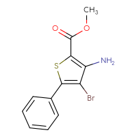 Chemical structure of methyl 3-amino-4-bromo-5-phenylthiophene-2-carboxylate - CSSB00025773192