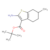 Chemical structure of tert-butyl 2-amino-6-methyl-4,5,6,7-tetrahydro-1-benzothiophene-3-carboxylate - CSSB00000717424