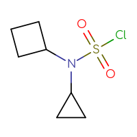 Chemical structure of N-cyclobutyl-N-cyclopropylsulfamoyl chloride - CSSB00153690514