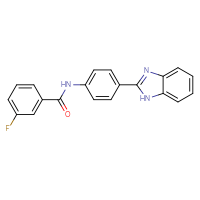 Chemical structure of N-[4-(1H-1,3-benzodiazol-2-yl)phenyl]-3-fluorobenzamide - CSSB00105123264