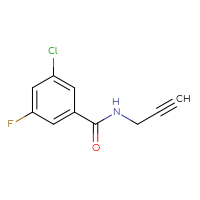 Chemical structure of 3-chloro-5-fluoro-N-(prop-2-yn-1-yl)benzamide - CSSB00111577593