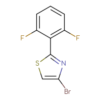 Chemical structure of 4-bromo-2-(2,6-difluorophenyl)-1,3-thiazole - CSSB00012563166