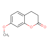 Chemical structure of 7-methoxy-3,4-dihydro-2H-1-benzopyran-2-one - CSSB00000087378