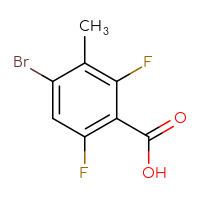 Chemical structure of 4-bromo-2,6-difluoro-3-methylbenzoic acid - CSSB15004933341