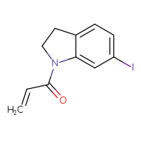 Chemical structure of 1-(6-iodo-2,3-dihydro-1H-indol-1-yl)prop-2-en-1-one - CSSB06685888738