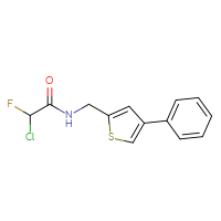 Chemical structure of 2-chloro-2-fluoro-N-[(4-phenylthiophen-2-yl)methyl]acetamide - CSSB21332052672