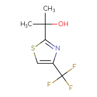 Chemical structure of 2-[4-(trifluoromethyl)-1,3-thiazol-2-yl]propan-2-ol - CSSB02495587056