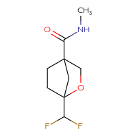 Chemical structure of 1-(difluoromethyl)-N-methyl-2-oxabicyclo[2.2.1]heptane-4-carboxamide - CSSB14986372230