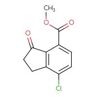 Chemical structure of methyl 7-chloro-3-oxo-2,3-dihydro-1H-indene-4-carboxylate - CSSB00010687988