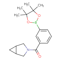 Chemical structure of 3-[3-(4,4,5,5-tetramethyl-1,3,2-dioxaborolan-2-yl)benzoyl]-3-azabicyclo[3.1.0]hexane - CSSB02166475077