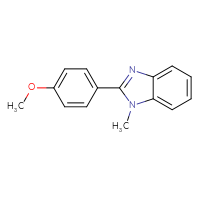 Chemical structure of 2-(4-methoxyphenyl)-1-methyl-1H-1,3-benzodiazole - CSSB00026079727