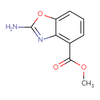 Chemical structure of methyl 2-amino-1,3-benzoxazole-4-carboxylate - CSSB00009964845