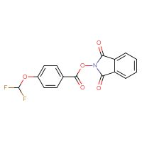 Chemical structure of 1,3-dioxo-2,3-dihydro-1H-isoindol-2-yl 4-(difluoromethoxy)benzoate - CSSB00133014775