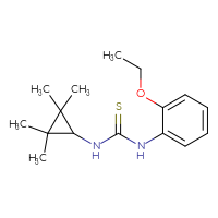 Chemical structure of 1-(2-ethoxyphenyl)-3-(2,2,3,3-tetramethylcyclopropyl)thiourea - CSSB06114928896