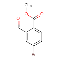 Chemical structure of methyl 4-bromo-2-formylbenzoate - CSSB00000708894