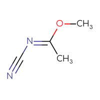 Chemical structure of (E)-(methyl N-cyanoethanimidate) - CSSB00020678492
