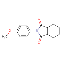 Chemical structure of 2-(4-methoxyphenyl)-2,3,3a,4,7,7a-hexahydro-1H-isoindole-1,3-dione - CSSB00020585560