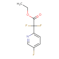 Chemical structure of ethyl 2,2-difluoro-2-(5-fluoropyridin-2-yl)acetate - CSSB00011080376