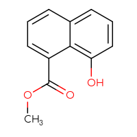 Chemical structure of methyl 8-hydroxynaphthalene-1-carboxylate - CSSB00000034346