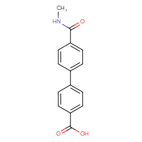 Chemical structure of 4'-(methylcarbamoyl)-[1,1'-biphenyl]-4-carboxylic acid - CSSB01416862871
