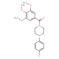 Chemical structure of 1-(4-chlorophenyl)-4-(3,4,5-trimethoxybenzoyl)piperazine - CSSB00028339474