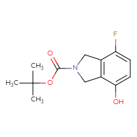 Chemical structure of tert-butyl 4-fluoro-7-hydroxy-2,3-dihydro-1H-isoindole-2-carboxylate - CSSB20994851012