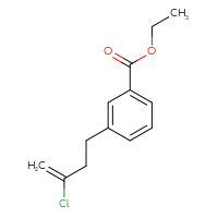 Chemical structure of ethyl 3-(3-chlorobut-3-en-1-yl)benzoate - CSSB00009999799