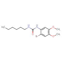Chemical structure of 1-(2-bromo-4,5-dimethoxyphenyl)-3-hexylurea - CSSB00105820622