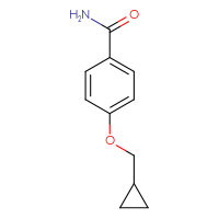 Chemical structure of 4-(cyclopropylmethoxy)benzamide - CSSB00093363813