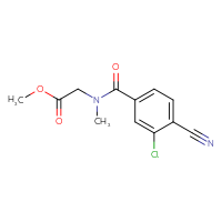 Chemical structure of methyl 2-[1-(3-chloro-4-cyanophenyl)-N-methylformamido]acetate - CSSB02005231748