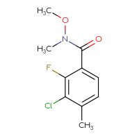 Chemical structure of 3-chloro-2-fluoro-N-methoxy-N,4-dimethylbenzamide - CSSB01992381377