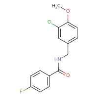 Chemical structure of N-[(3-chloro-4-methoxyphenyl)methyl]-4-fluorobenzamide - CSSB00034574751