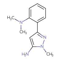 Chemical structure of 3-[2-(dimethylamino)phenyl]-1-methyl-1H-pyrazol-5-amine - CSSB00021161606
