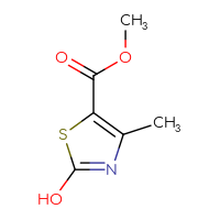 Chemical structure of methyl 2-hydroxy-4-methyl-1,3-thiazole-5-carboxylate - CSSB00012988362